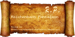 Reichenbach Pantaleon névjegykártya